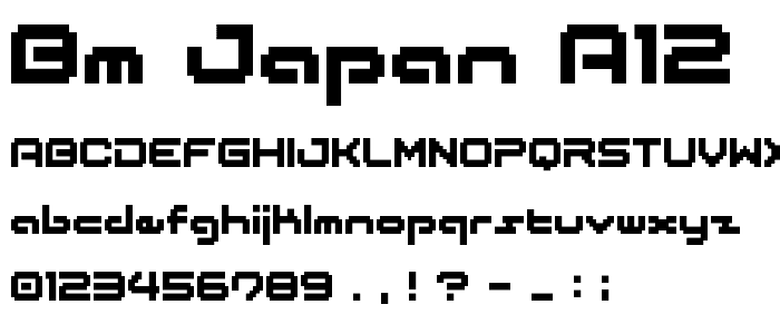 BM japan A12 font